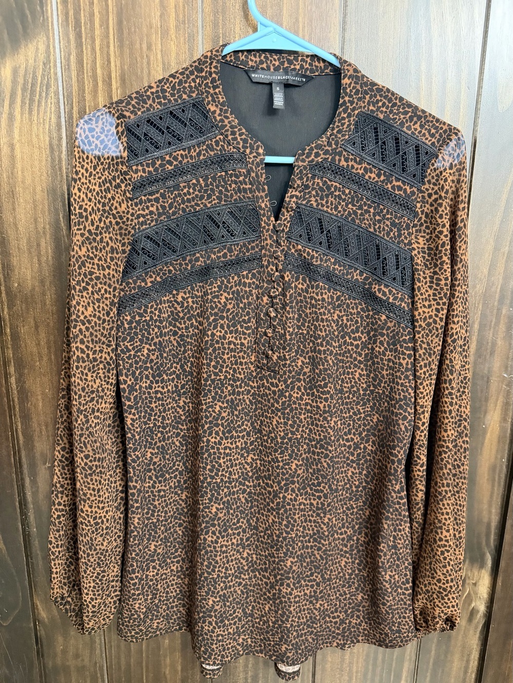 Leopard Print Tunic with sheer sleeves-Small - Picture 3 of 7